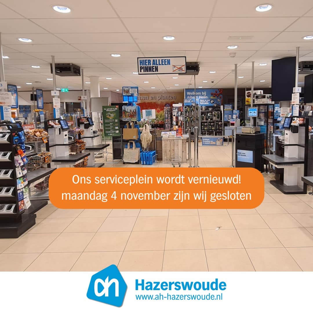 4 November zijn wij 1 dag gesloten