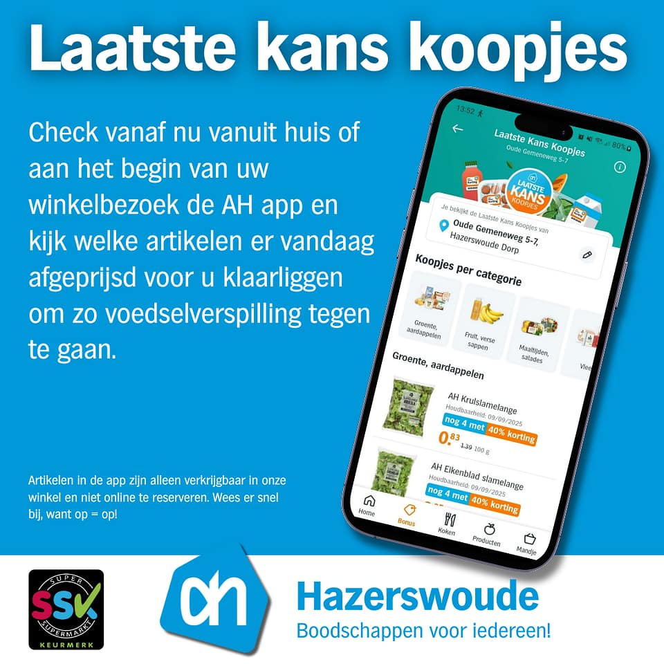 Koop uw laatste kans koopjes bij Albert Heijn Hazerswoude
